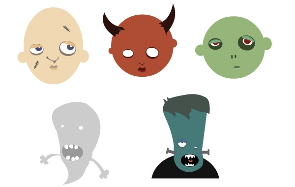 Free Vector Halloween Heads