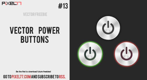 Free vector power button