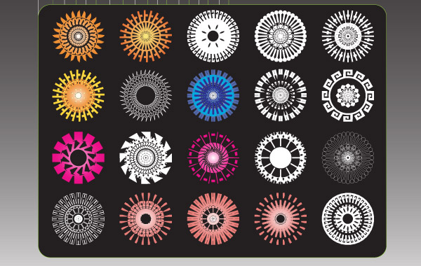 Freebie Ridiculously Cool Hippy Flower Symbols