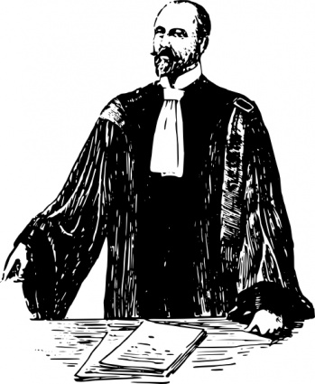 French Lawyer Early Th Century clip art