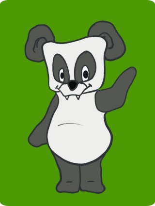 Friendly Panda clip art