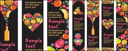 Fruit banner vector