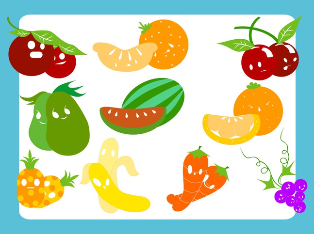 Fruits Veggie Characters