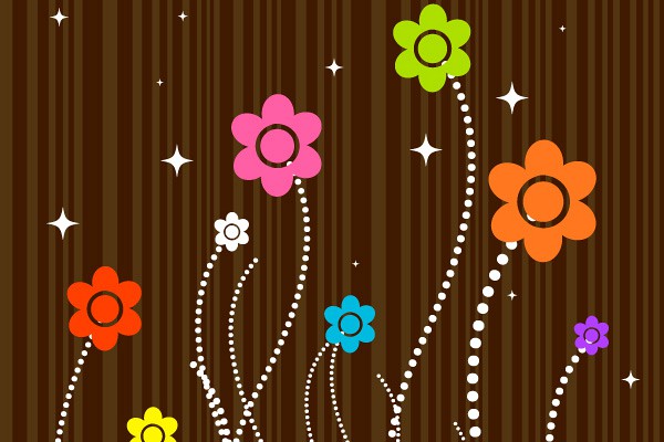 Funky Vector Flowers