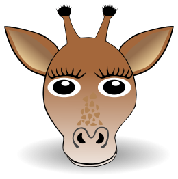 Funny Giraffe Face Cartoon