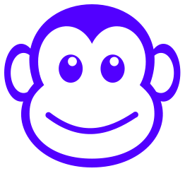 Funny Monkey Face Simple Path