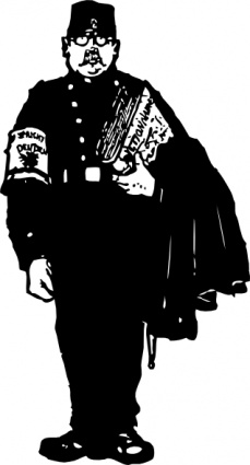 Gendarme With A Dictionary clip art