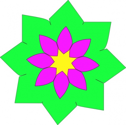 Geometric Flower Shape clip art