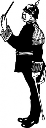 German Military Band Conductor clip art