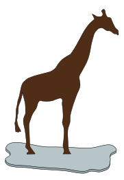 Giraffe On Ice Brown