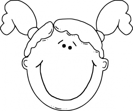 Girl Face clip art