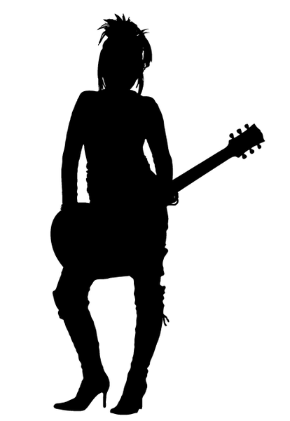 Girl Rocker Silhouette