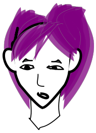 Girl with purple hair