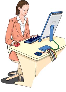 Girls and computer vector 43