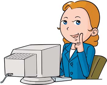 Girls and computer vector 51