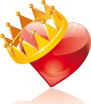 Glass crowned heart