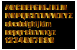 Gold Block Letters