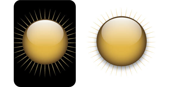 Gold button free vector