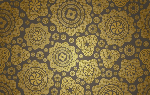 Golden Paisley Background