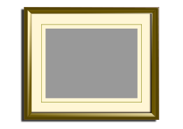 Golden picture frame