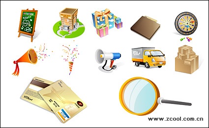 Goods shopping icon vector material