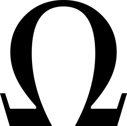 Greek Omega Small clip art