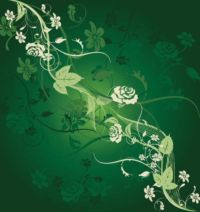 Green Flower Tile