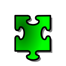 Green Jigsaw piece 15