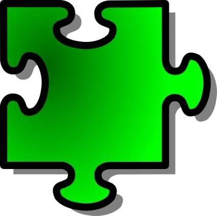 Green Jigsaw Piece clip art