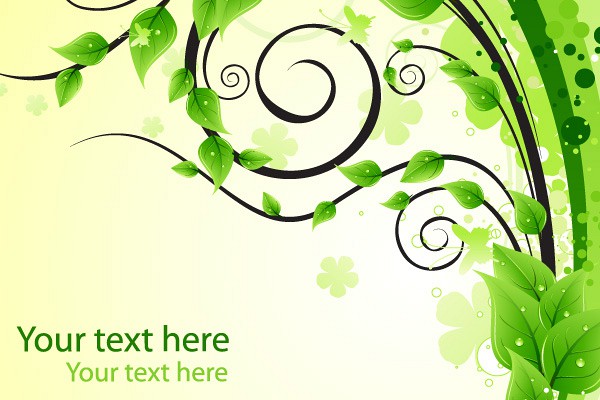 Green Leaves Design Elements