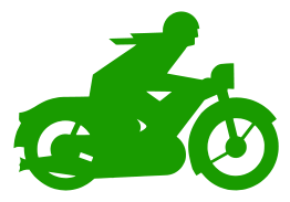 Green Motorbiker