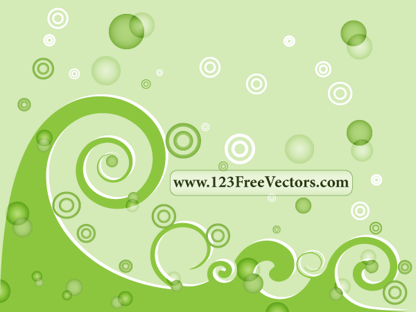 Green Swirl Background Vector