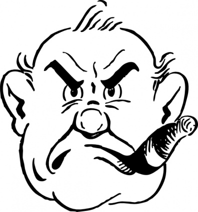 Gruff Man clip art