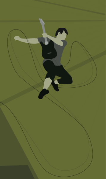 Guitar Vector Rockstar Jump