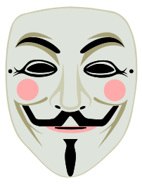 Guy Fawkes mask - anonymous - color