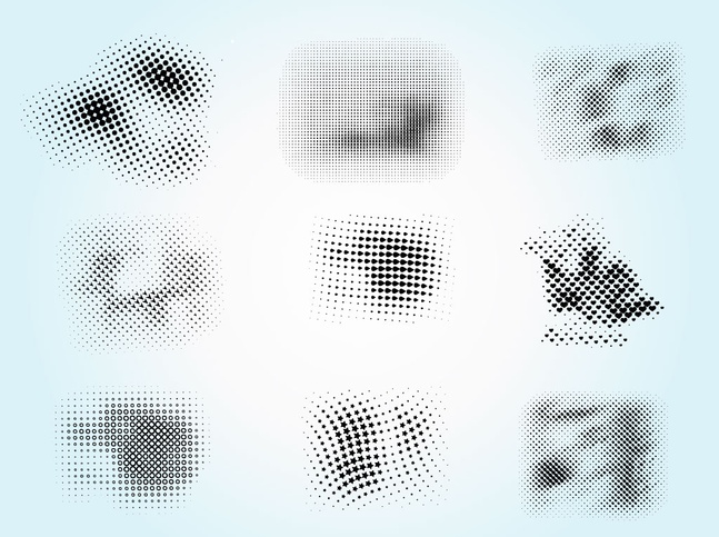 Halftone Brush Vectors