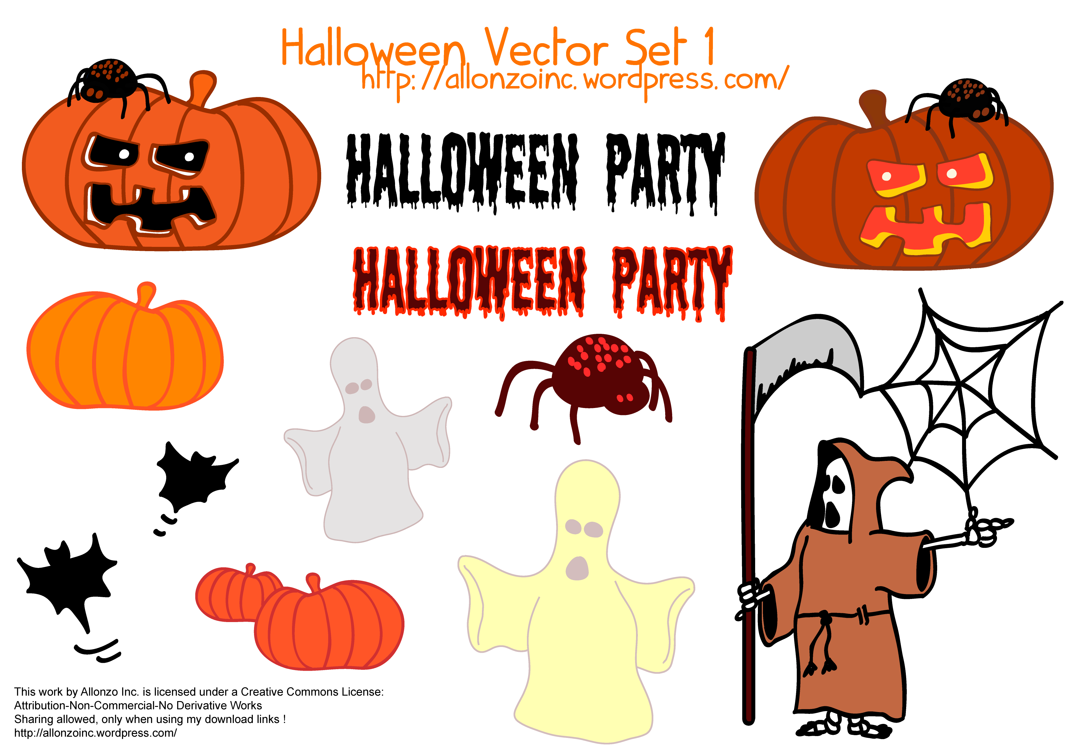 Halloween Vector Set 1
