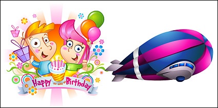 Happy Birthday Child Vector material