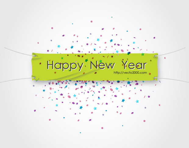 Happy New Year Banner Vector