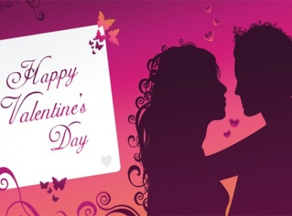 Happy Valentines day greeting card