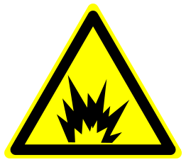 Hazard Warning Sign: Explosion