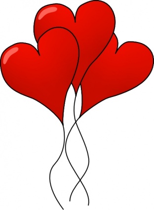 Heart-ballons clip art