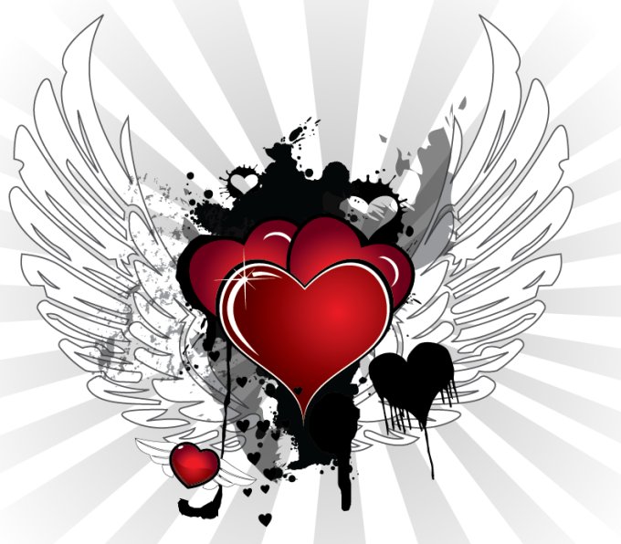 Heart with wings