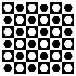 Hexagons In Chessboard