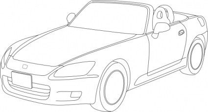 Honda S Outline clip art