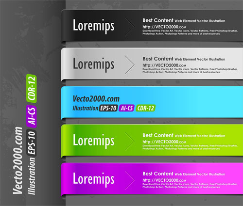 Horizontal web ribbon banner