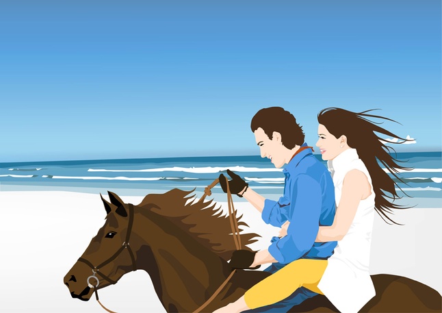 Horse Riders on Beach