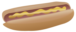 Hot dog with mustard