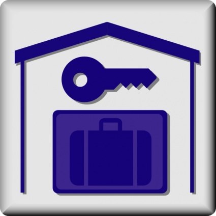 Hotel Icon In Room Baggage Locker clip art