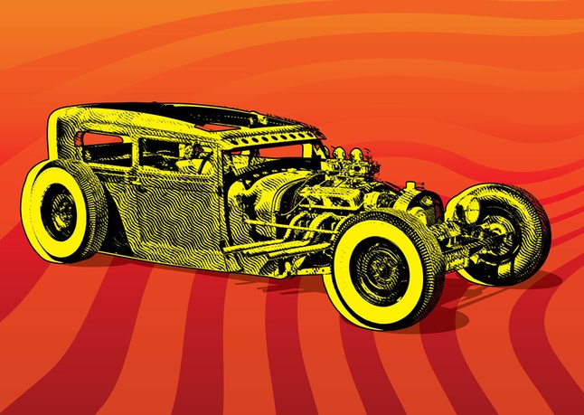 Hotrod Car Vector